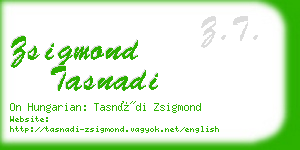 zsigmond tasnadi business card